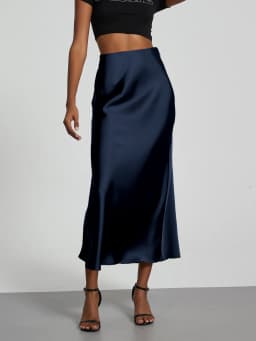 38 Colors Women's Summer Elegant Satin Long Skirts 2026 New Female Solid Color High Waist Fashion Faldas