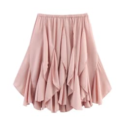 Mid-Length Women's Skirt 2025 Summer New Sle Decorative Layered Design Mid-Waist A-Line Skirt Faionable Ladies Skirt