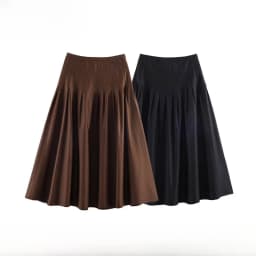 Fashionable Simple Match All Seasons Women's Midi Skirt Autumn Winter New Arrival Polyester Fiber High Waist A-Line Skirt