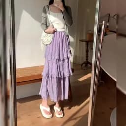 Sweet Lace Ruffles Long Skirt Women Summer Cute Puff Cake A Line Skirt Woman Korean Style High Waist White Chiffon Tulle Skirt