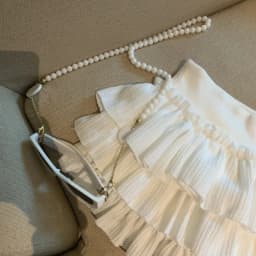 Sweet Puffy White Mini Skirt for Women Korean Harajuku Style Ruched Ruffle Skirts Woman Casual Campus Elastic Waist A-line Skirt