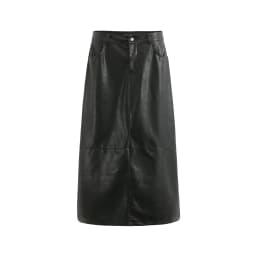 AP AW26 Women Leather Skirt and Leather Patch Cardigan Fashion Style