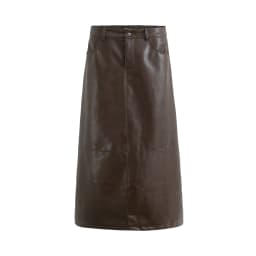 AP AW26 Women Leather Skirt and Leather Patch Cardigan Fashion Style