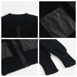 AP AW26 Women Leather Skirt and Leather Patch Cardigan Fashion Style