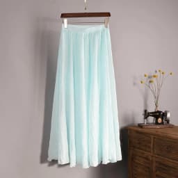 Women's Elegant 16 Color High Waist Elastic Waist Linen Pleated Long Skirts Ladies Slim Casual Skirt Saias New 2026 Summer SK05