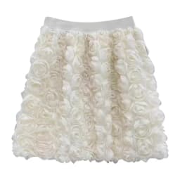 Solid Color Three-dimensional Rose Blossoms Short Skirts Women 2025 Sweet High Waist Elegant Skirt