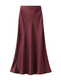 New In 2026 Women Spring Autumn Luxury Satin Long Skirts Female Elegant Office Lady High Waist Solid Color Faldas