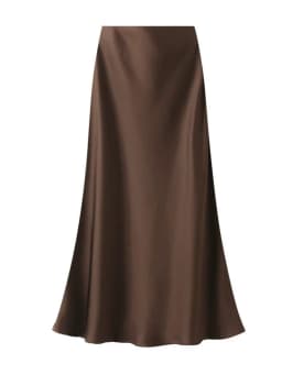 New In 2026 Women Spring Autumn Luxury Satin Long Skirts Female Elegant Office Lady High Waist Solid Color Faldas