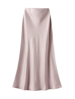 New In 2026 Women Spring Autumn Luxury Satin Long Skirts Female Elegant Office Lady High Waist Solid Color Faldas