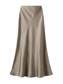 New In 2026 Women Spring Autumn Luxury Satin Long Skirts Female Elegant Office Lady High Waist Solid Color Faldas
