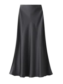 New In 2026 Women Spring Autumn Luxury Satin Long Skirts Female Elegant Office Lady High Waist Solid Color Faldas