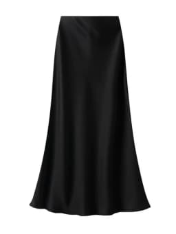 New In 2026 Women Spring Autumn Luxury Satin Long Skirts Female Elegant Office Lady High Waist Solid Color Faldas