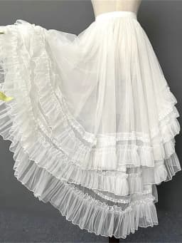 Gothic Lolita Lace Layer Jsk Princess Skirt for Women High Waist Costume Cosplay Japanese Kawaii Cute Mesh Ruffles Evening Skirt