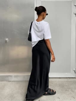 2024 Women Fashion Satin Skirt High Waist Midi Skirt Stylish Women High Street Versatile Chic Elegant Female Skirt