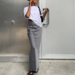 2024 Women Fashion Satin Skirt High Waist Midi Skirt Stylish Women High Street Versatile Chic Elegant Female Skirt