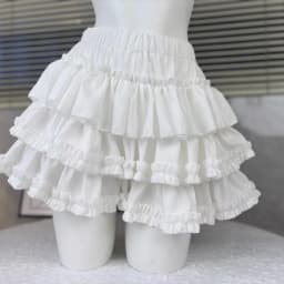 Princess Kawaii Sweet Mini Skirt Elastic High Waist Ballet-Style Tiered Skirt New White Casual Matching Girl's Short Cake Skirt