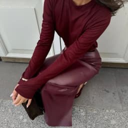Fashion Senior PU Leather Skirts Women Sexy High Waist Slim Split Package Hip Skirts Female Elegant Office Pencil Long Skirt
