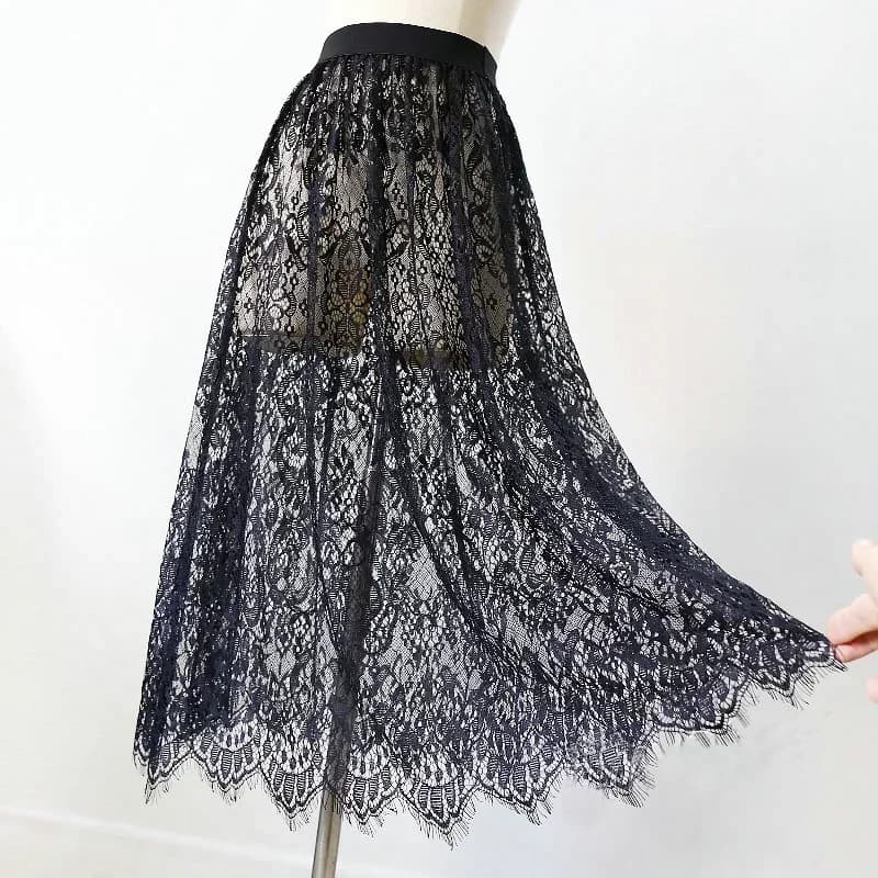 Fashion Basic Underskirt Female Half Length Skirt Lace Slip Innerwear Short Skirt Women Half Slip Dress Petticoat