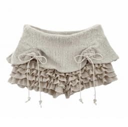 Low Waist Fluffy Plush Shorts with Drawstring And Belt Versatile Sweet Style A-Line Skirt Pants for Young Women Casual Wear