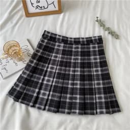 Women A-line Skirt Plaid Pleated Dress Plaid Short Skirt Y2k Vintage Vintage Streetwear Sweet Kawaii Harajuku Funky Sexy