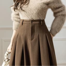 Elegant Women Faux Woolen Skirts For Office Ladies Pockets Casual Loose A-Line High Waist Midi Skirt 2025 Autumn Winter SK11