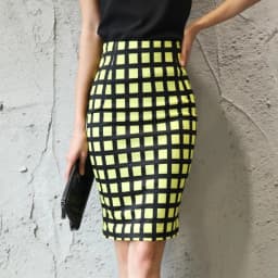 Summer Fashion Plus Size Women's Skirt Plaid Skirt New High Waist Pencil Skirt