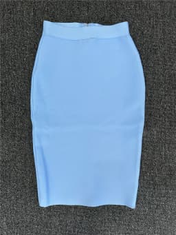 60CM Knee Length Stretch Bandage Skirts Women Candy Color Bodycon Pencil Skirt Ladies Elegant Office Business Formal XL XXL