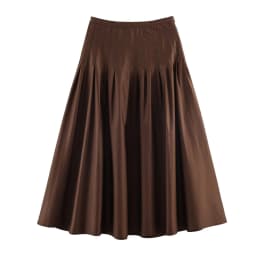 European and American style 2026 spring new product women's versatile high waisted pleated MIDI skirt half skirt