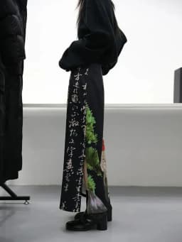 Tie Dye Black Print Skirts Womens A-line Split Long Skirt Harajuku Japanese Streetwear Gothic Faldas Largas Mujer 2026 Fairycore