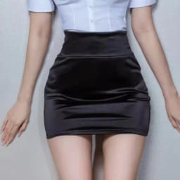 Black Slim Imitation Leather Pencil Mini Skirt High Waist Sexy Fashion Korean Short Skirts Women Wholesale Summer Sweet