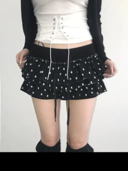 Genayooa Y2k Japanese Skirt Women Dot Mini A-line Pleated Skirts Streetwear Korean Style Irregular Skirts E-girls Short Skirt