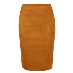 Women Skirts Suede Solid Color Pencil Skirt Female Autumn Winter High Waist Bodycon Vintage Suede Split Thick Stretchy Skirts