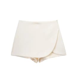 MUJER 2025 Asymmetric Skort For Women Pink Black Mini Skirt Shorts Woman Fashion High Waist Short Skirts Summer Casual Shorts
