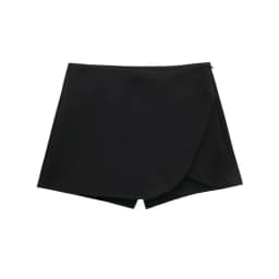 MUJER 2025 Asymmetric Skort For Women Pink Black Mini Skirt Shorts Woman Fashion High Waist Short Skirts Summer Casual Shorts