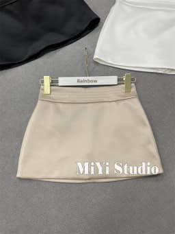 High Waist Short Skirt Satin Fabric A-Line Skirt Slimming Design Prevent Exposure Casual Style for Ladies