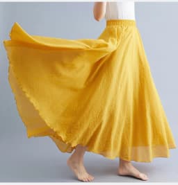 Fashion Cotton Linen Clothes Women Skirts Maxi Y2k Elegant Beach Saia Ropa Mujer Casual Vestido Boho Long Skirt Faldas Harajuku