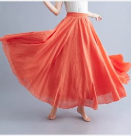 Fashion Cotton Linen Clothes Women Skirts Maxi Y2k Elegant Beach Saia Ropa Mujer Casual Vestido Boho Long Skirt Faldas Harajuku
