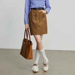 TOYOUTH Women's Midi Skirt 2026 Autumn New Retro Corduroy Elastic Waist Pure Cotton A Line Mini Skirt