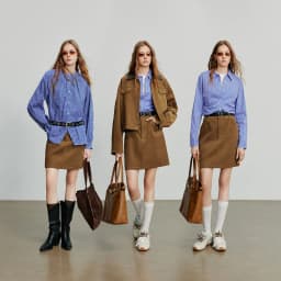 TOYOUTH Women's Midi Skirt 2026 Autumn New Retro Corduroy Elastic Waist Pure Cotton A Line Mini Skirt