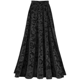 Women Elegant Skirts Retro Vintage Flower Print Elastic Waistband High Waist Skirt for Wedding Party Ball Banquet Mid Skirt