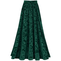 Women Elegant Skirts Retro Vintage Flower Print Elastic Waistband High Waist Skirt for Wedding Party Ball Banquet Mid Skirt