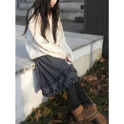 MEXZT Vintage Plaid Midi Skirt Women Japanese Harajuku Ruffles Patchwork Skirts Summer Y2K Streetwear Casual A Line Faldas New