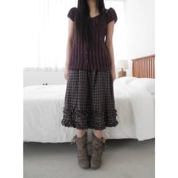 MEXZT Vintage Plaid Midi Skirt Women Japanese Harajuku Ruffles Patchwork Skirts Summer Y2K Streetwear Casual A Line Faldas New