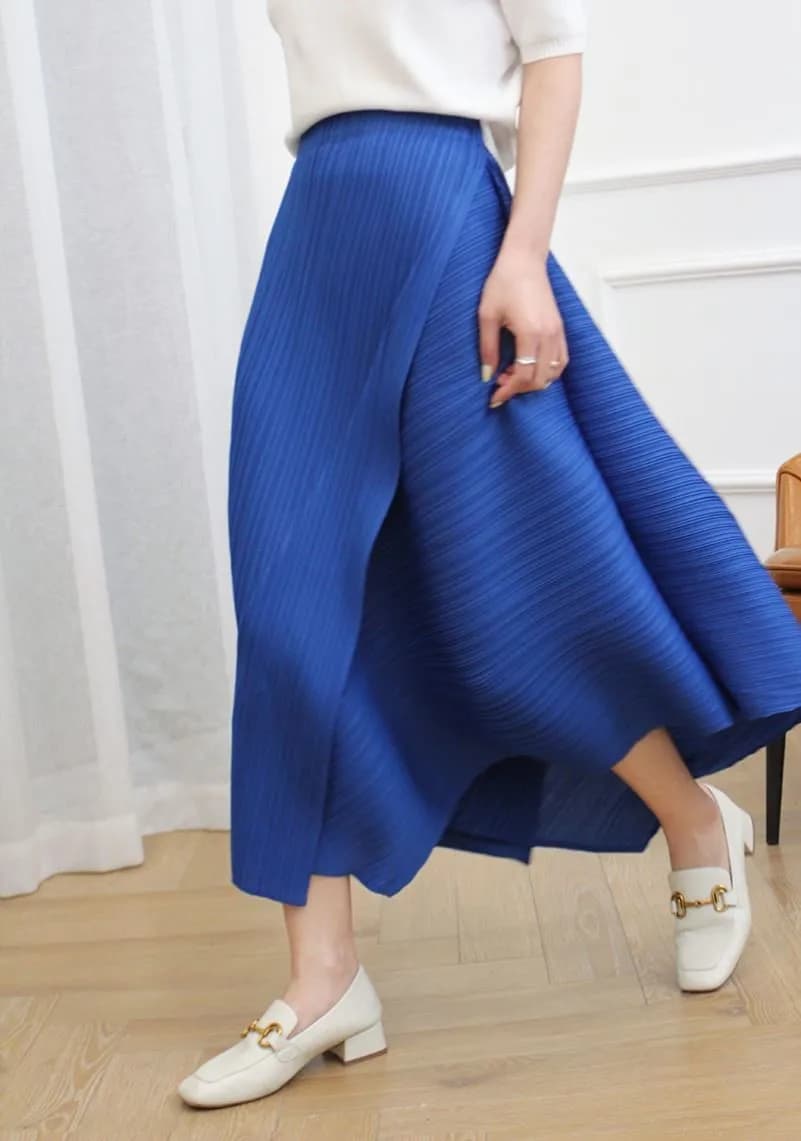 Miyake Pleated Loose Irregular Skirt Wome2025 Summer Autumn New High Waist Korean Fashion Women Aesthetic Designer Clothes