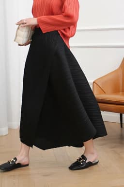 Miyake Pleated Loose Irregular Skirt Wome2025 Summer Autumn New High Waist Korean Fashion Women Aesthetic Designer Clothes