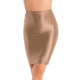 Womens Glossy Sexy Mini Skirt High Waist Pencil Bodycon Skirts Stretchy Shiny Short Dress for Club Pole Dance Party Show Costume