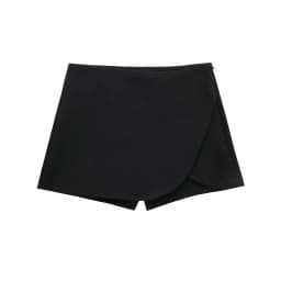 HXAO Women's Skort High Waist Brown Skirt Pants Stylish Summer Pink Black Mini Skirt Shorts Asymmetric Casual Off White Skort