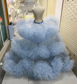 Powerful Ruffle Tulle Ball Skirt Detachable Overskirt Ball Gown Exaggerated Lush Tutu Skirts Pageant Dancer Skirt Showgirl Skirt