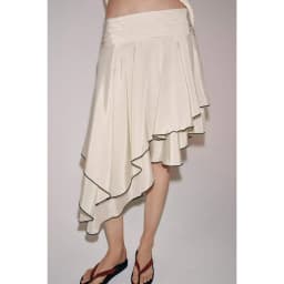 Fashion Asymmetric Layered Decoration Skirt High Waist A-Line Standard Fit Polyester Fiber No Spring Collection