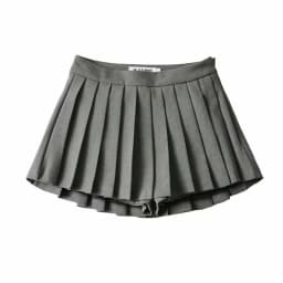 Slimming A-Line Skirt High Waist Anti-Light Folding Design Polyester Fiber Commuter Style Girls Short Skirt